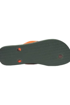 Best Havaianas Slipper Brazil Mix Olive Green/Sunset Orange