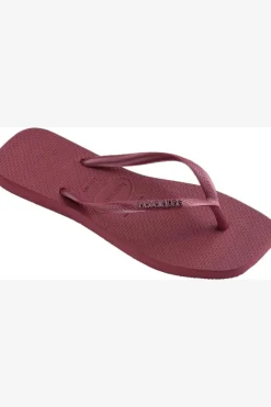 Clearance Havaianas Slippers Slim Square Logo Metallic Amaranth