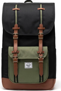 Sale Herschel Supply Dagrugzak Little America Backpack 30L Black/Four Leaf