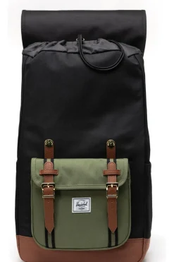 Sale Herschel Supply Dagrugzak Little America Backpack 30L Black/Four Leaf