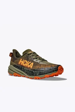 Outlet Hoka Trailschoenen Speedgoat 6 Antique Olive/Squash