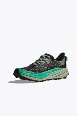 New Hoka Trailschoenen W Speedgoat 6 Black/Aloe Vera