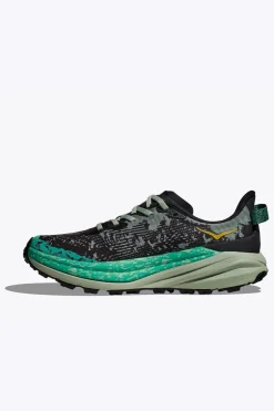 New Hoka Trailschoenen W Speedgoat 6 Black/Aloe Vera