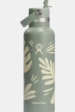 Best Hydro Flask Drinkfles 21 Oz Standard Flex Straw Cap Botanical Bliss Agave