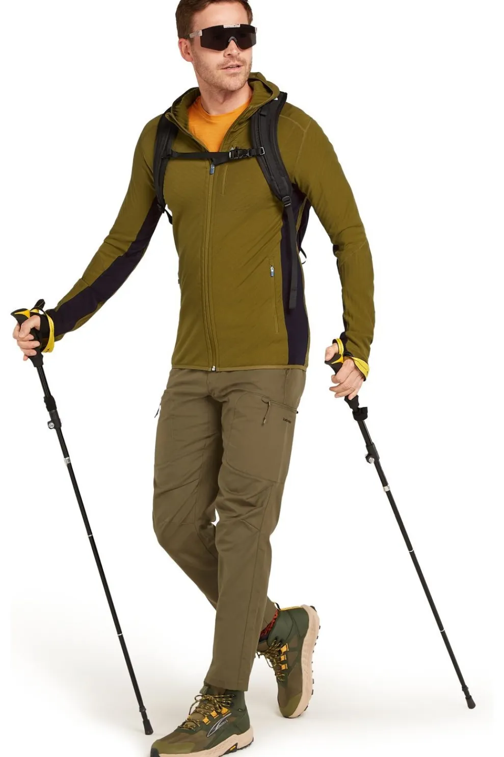 Fleece Men Descender Ls Zip Hood-icebreaker Hot