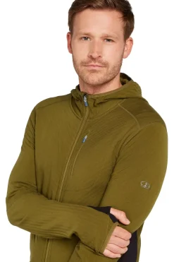 Fleece Men Descender Ls Zip Hood-icebreaker Hot