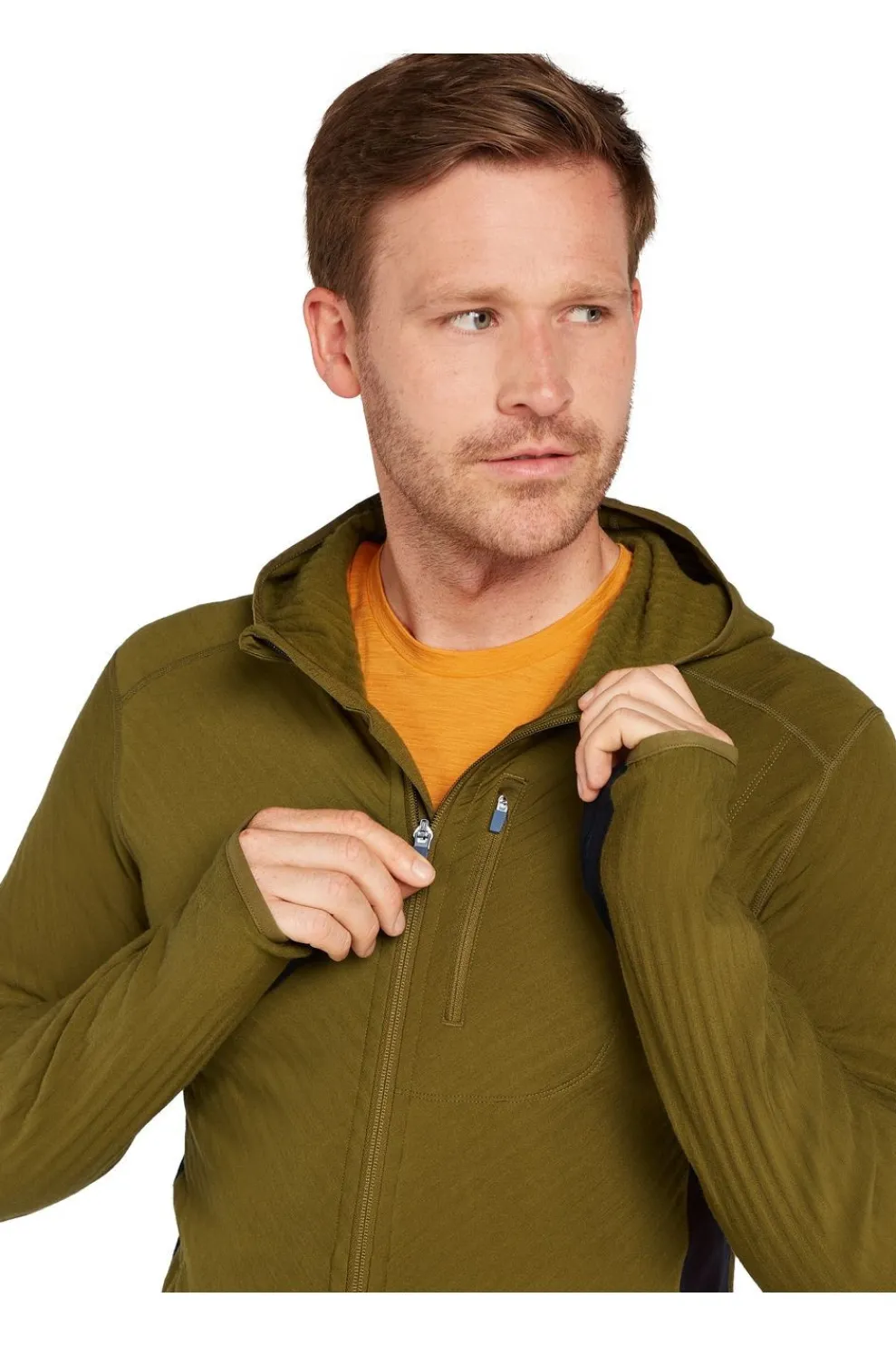 Fleece Men Descender Ls Zip Hood-icebreaker Hot