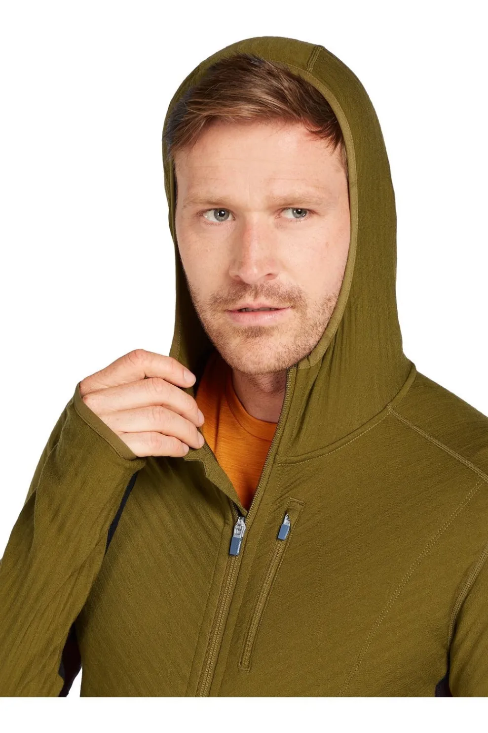 Fleece Men Descender Ls Zip Hood-icebreaker Hot