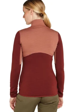 Clearance icebreaker Fleece Mer 400 Realfleece Descender Ls Z Cedar Wood/Port/Cb