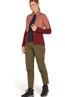 Clearance icebreaker Fleece Mer 400 Realfleece Descender Ls Z Cedar Wood/Port/Cb