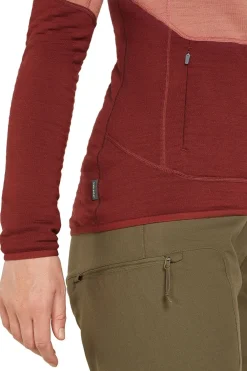 Clearance icebreaker Fleece Mer 400 Realfleece Descender Ls Z Cedar Wood/Port/Cb