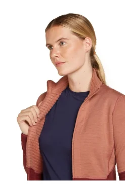 Clearance icebreaker Fleece Mer 400 Realfleece Descender Ls Z Cedar Wood/Port/Cb