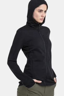 Fashion icebreaker Fleece W Mer 260 Quantum Iv Ls Zip Ho Black