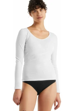 Best icebreaker Ondergoed Siren LS Sweetheart white