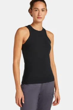 New icebreaker Top W Mer Rib Lotus Tank Black