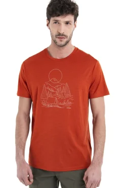 T-shirt   Men's Merino 150 Tech Lite III Ss Tee Sunset Camp-icebreaker Best