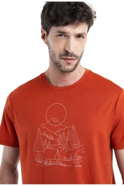 T-shirt   Men's Merino 150 Tech Lite III Ss Tee Sunset Camp-icebreaker Best