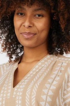 Fashion Ichi Blouse Waldina Ss Simply Taupe