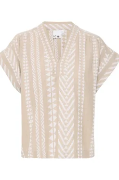 Fashion Ichi Blouse Waldina Ss Simply Taupe