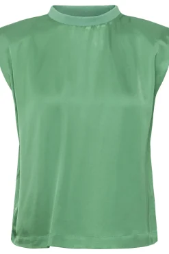 Clearance Ichi Blouse Zilky Pine Green