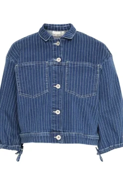 Clearance Ichi Jeansvest Cilk Ja Medium Blue Stripe