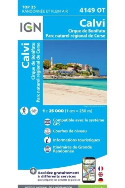 Online IGN Calvi / Cirque de  Bonifatu / PNR de Corse gps 2019