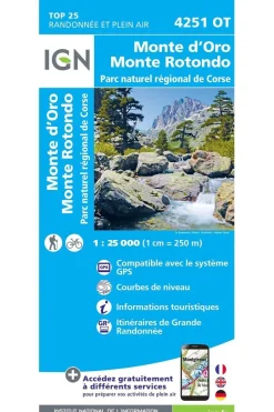 Outlet IGN Monte d'Oro / Monte Rotondo / PNR de Corse gps 2019