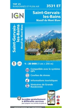 Outlet IGN St-Gervais-les-Bains / Massif du Mont Blanc gps 2023