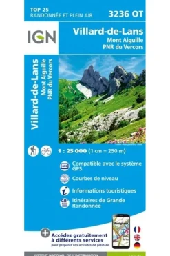 Villard-de-Lans / Mont Aiguille / PNR du Vercors gps-IGN Clearance