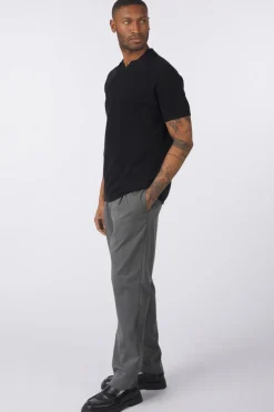 Clearance Jack & Jones Polo Hill Split Neck Black