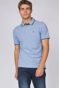 Clearance Jack & Jones Polo Paulos Mid Blue/Denim / Jeans