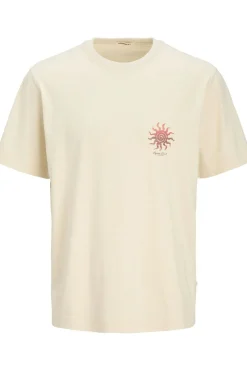 Discount Jack & Jones T-Shirt Canggu Summer Picture Ecru