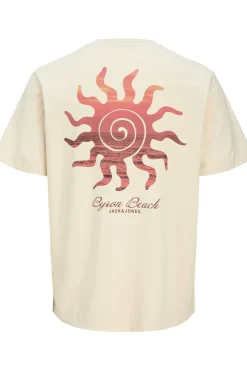 Discount Jack & Jones T-Shirt Canggu Summer Picture Ecru