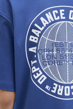 Fashion Jack & Jones T-Shirt Concrete Globe Beaucoup Blue