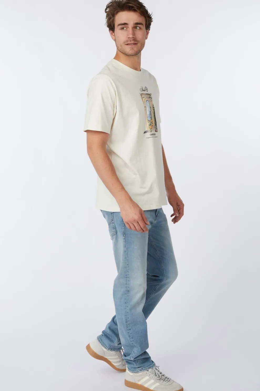 Discount Jack & Jones T-Shirt Jorhydra Front Blue Denim