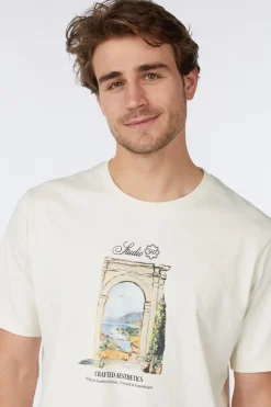 Discount Jack & Jones T-Shirt Jorhydra Front Blue Denim