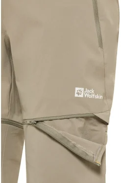 Discount Jack Wolfskin Afritsbroek Hikeout Zip Off Pants W Stone
