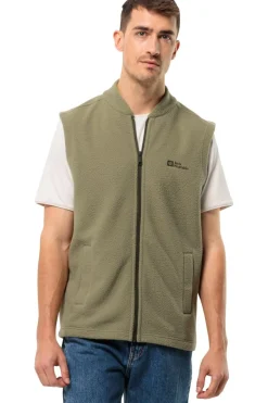 Online Jack Wolfskin Bodywarmer Light Curl Vest Bay Leaf