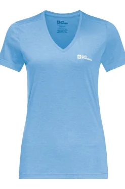 Discount Jack Wolfskin Crosstrail Tee W Mid Blue