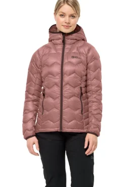 Online Jack Wolfskin Donsjas Alpspitze Down Hoodie W Blush Powder