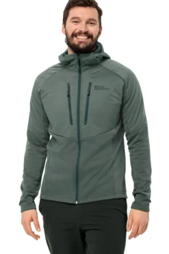 New Jack Wolfskin Fleece Alpgrat Pro Ins Fz Hedge Green
