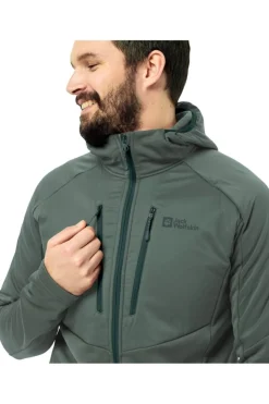 New Jack Wolfskin Fleece Alpgrat Pro Ins Fz Hedge Green