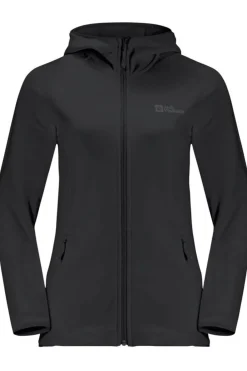 New Jack Wolfskin Fleece Baiselberg Hooded Fz W Black