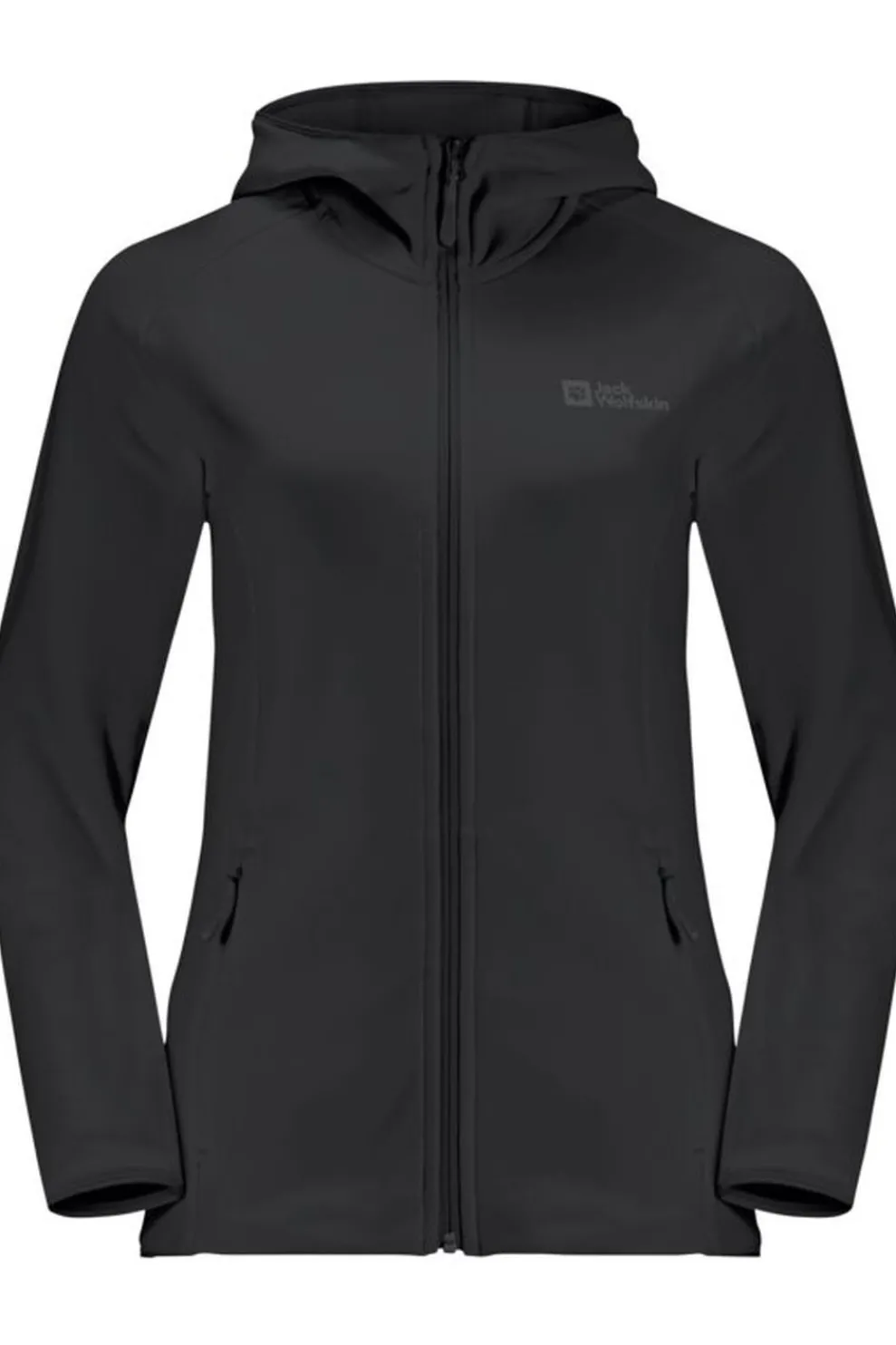 New Jack Wolfskin Fleece Baiselberg Hooded Fz W Black