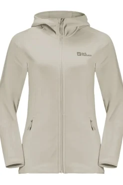 Best Jack Wolfskin Fleece Baiselberg Hooded Fz W Off White/Ecru
