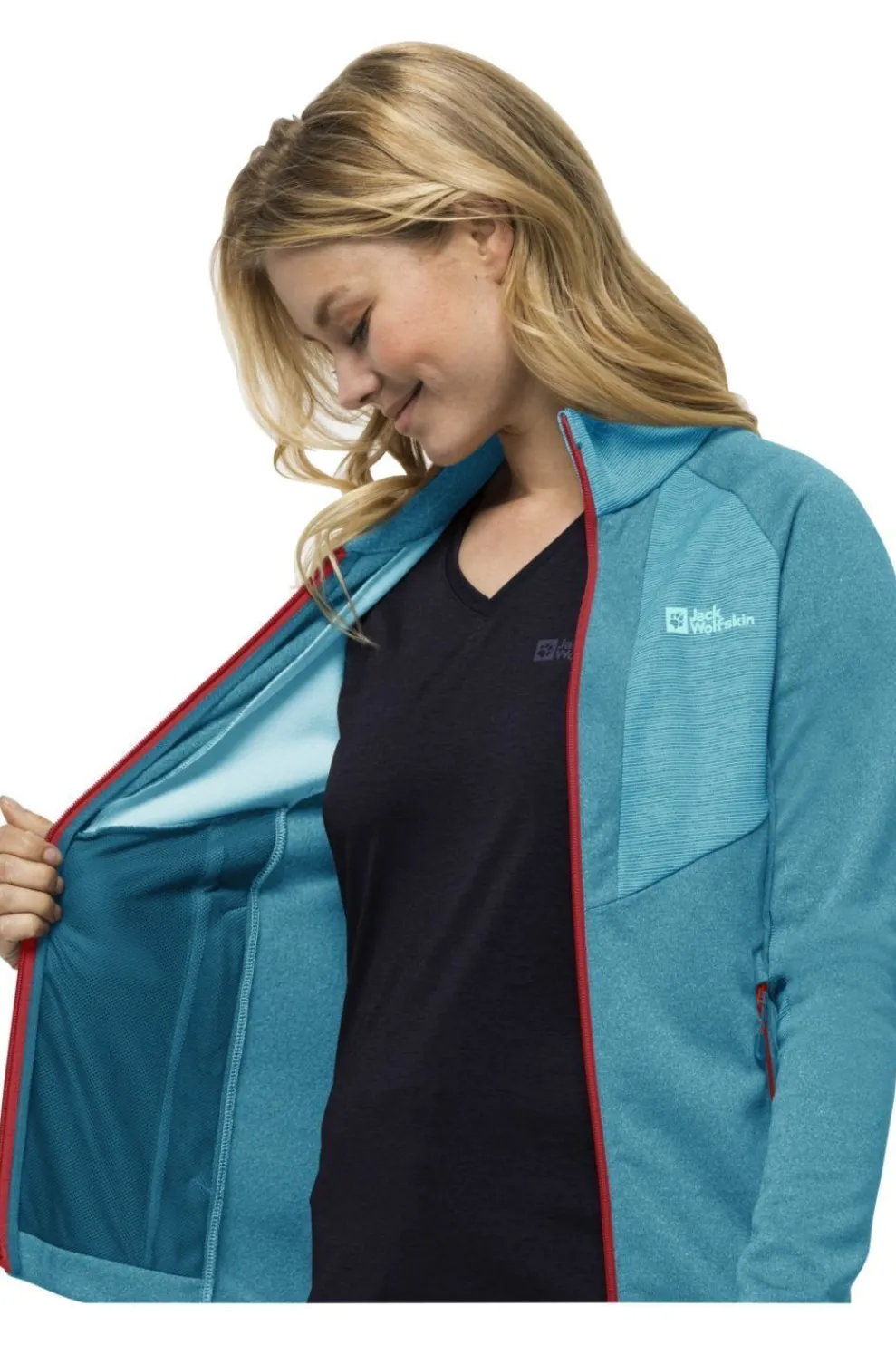 New Jack Wolfskin Fleece Blattsteig Fz Scuba