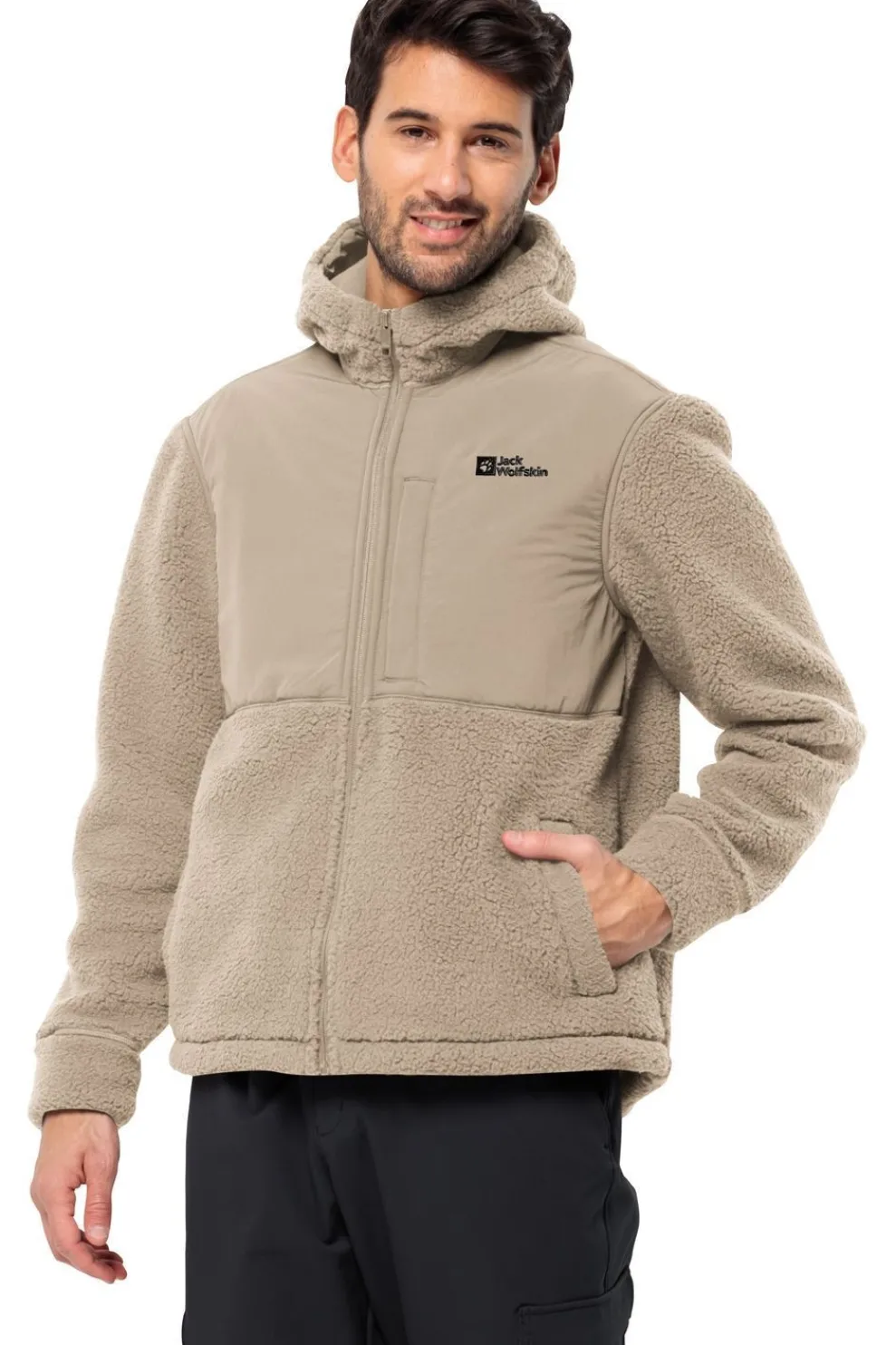 Best Jack Wolfskin Fleece Felslicht Hooded Sand Brown