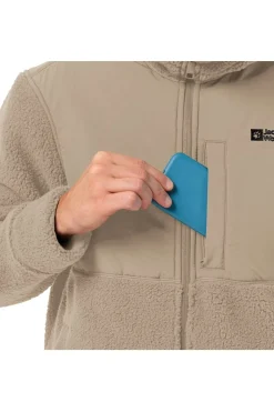 Best Jack Wolfskin Fleece Felslicht Hooded Sand Brown