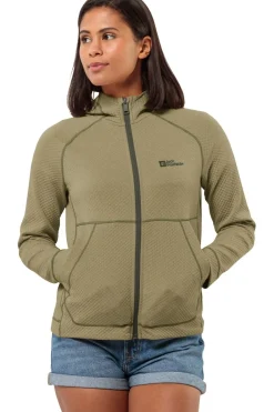 Online Jack Wolfskin Fleece Fernweh Hooded Bay Leaf
