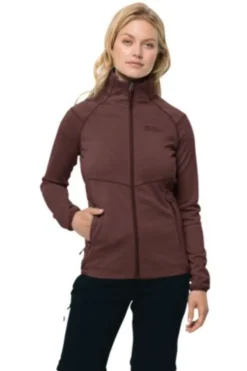 Outlet Jack Wolfskin Fleece Fortberg W Dark Maroon